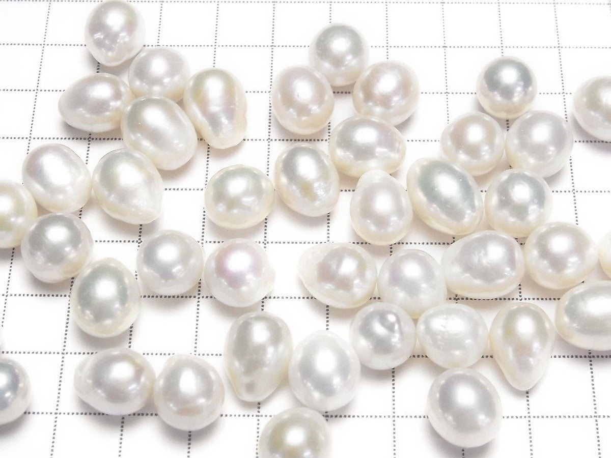 Fresh Water Pearl AA++ Loose Stone Drop - Potato 10-14mm White 3pcs