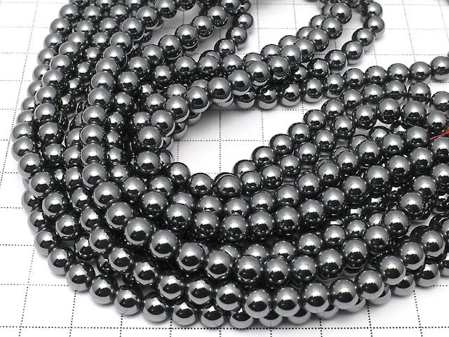 Hematite Round 6mm 1strand beads (aprx.15inch/38cm)