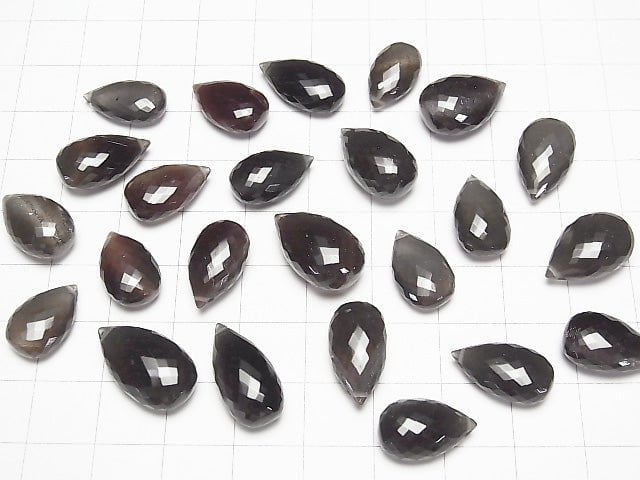 Mikroschnitt! Hochwertiger Scapolith Katzenauge AAA Tropfenform facettierte Briolette 3 Stück 34,99 $!