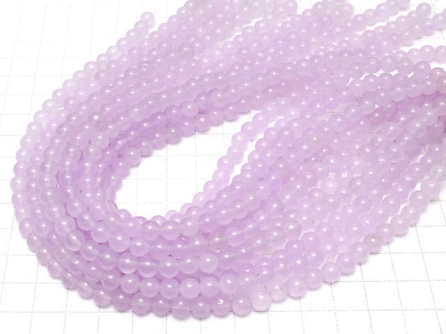 Light purple Jade Round 6mm 1strand beads (aprx.14inch / 35cm)
