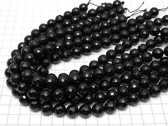 Onyx 128Faceted Round 12mm 1strand beads (aprx.15inch/38cm)
