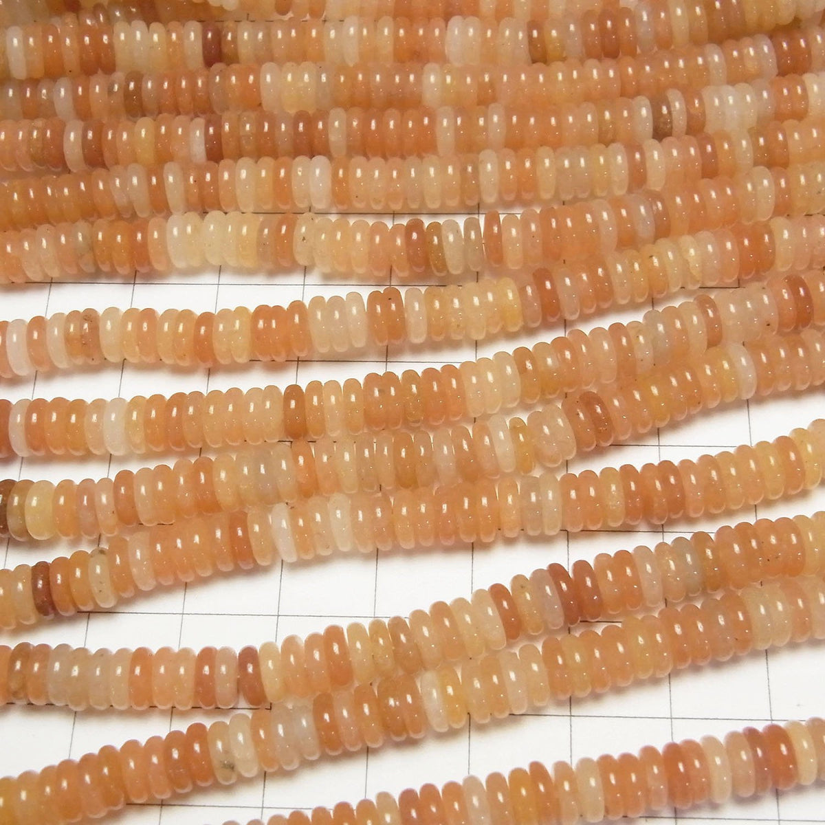 Aventurine Orange Rondelle 6x6x2mm 1 fil perles (env. 15 pouces/37cm)
