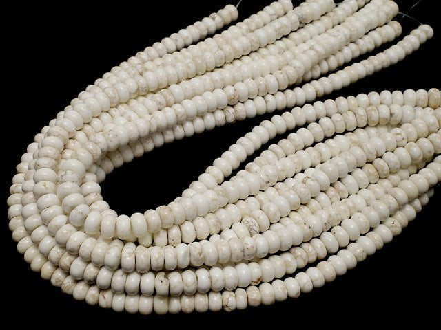 Magnesite Rondelle 8x8x4mm 1strand beads (aprx.15inch/37cm)