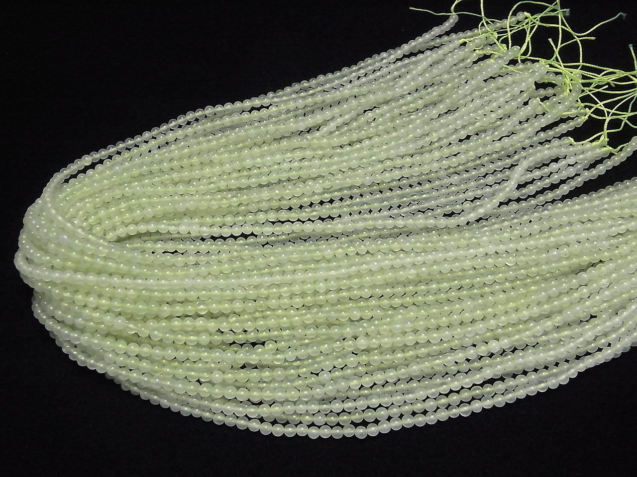 New Jade Round 3mm 1strand beads (aprx.15inch / 38cm)
