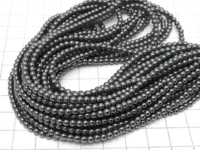 Hematite Round 3mm 1strand beads (aprx.15inch/38cm)