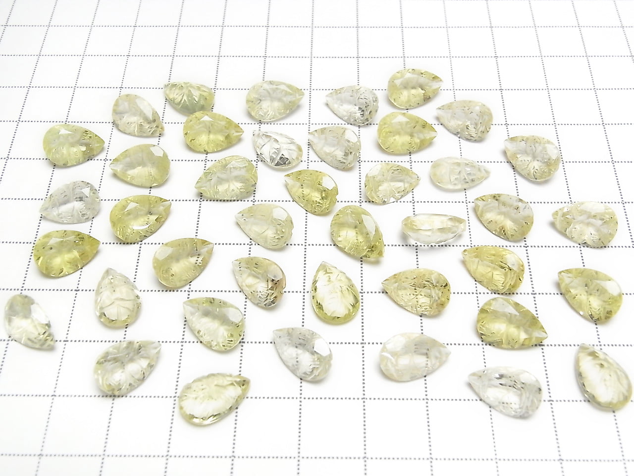 Hochwertiger Zitronenquarz AAA Geformt Birnenform Facettiert 12x8mm 3 Stück