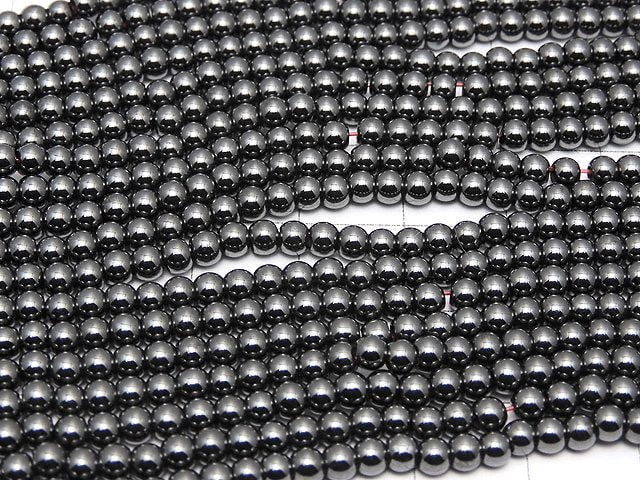 Magnetic! Hematite Round 3mm 1strand beads (aprx.15inch/38cm)