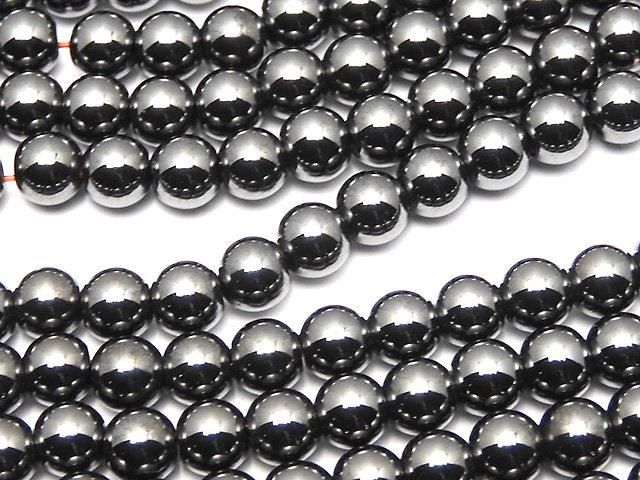 Magnetic! Hematite Round 5mm 1strand beads (aprx.15inch/36cm)
