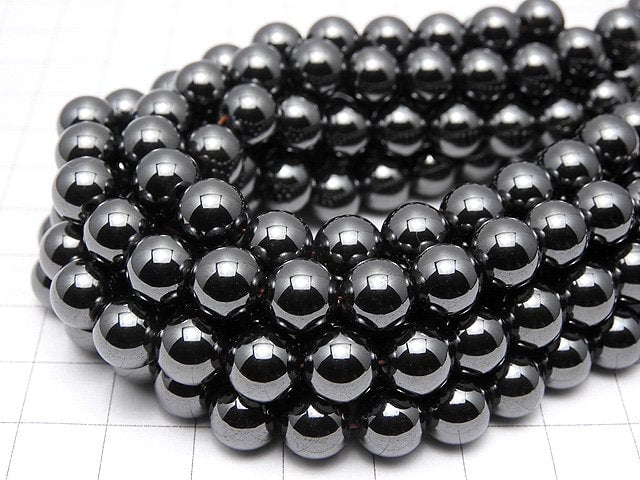 Magnetic! Hematite Round 8mm 1strand beads (aprx.15inch/38cm)