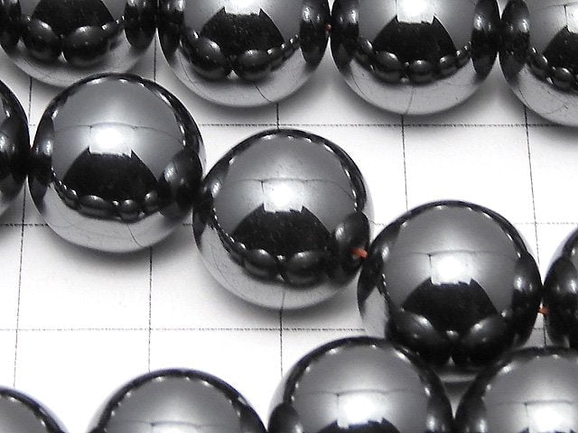 Magnetic! Hematite Round 14mm half or 1strand beads (aprx.15inch/38cm)