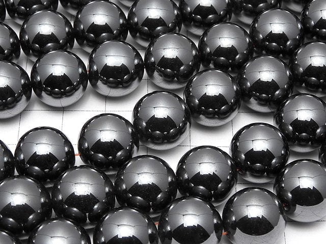 Magnetic! Hematite Round 14mm half or 1strand beads (aprx.15inch/38cm)