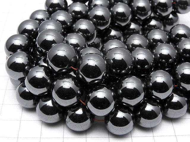 Magnetic! Hematite Round 14mm half or 1strand beads (aprx.15inch/38cm)