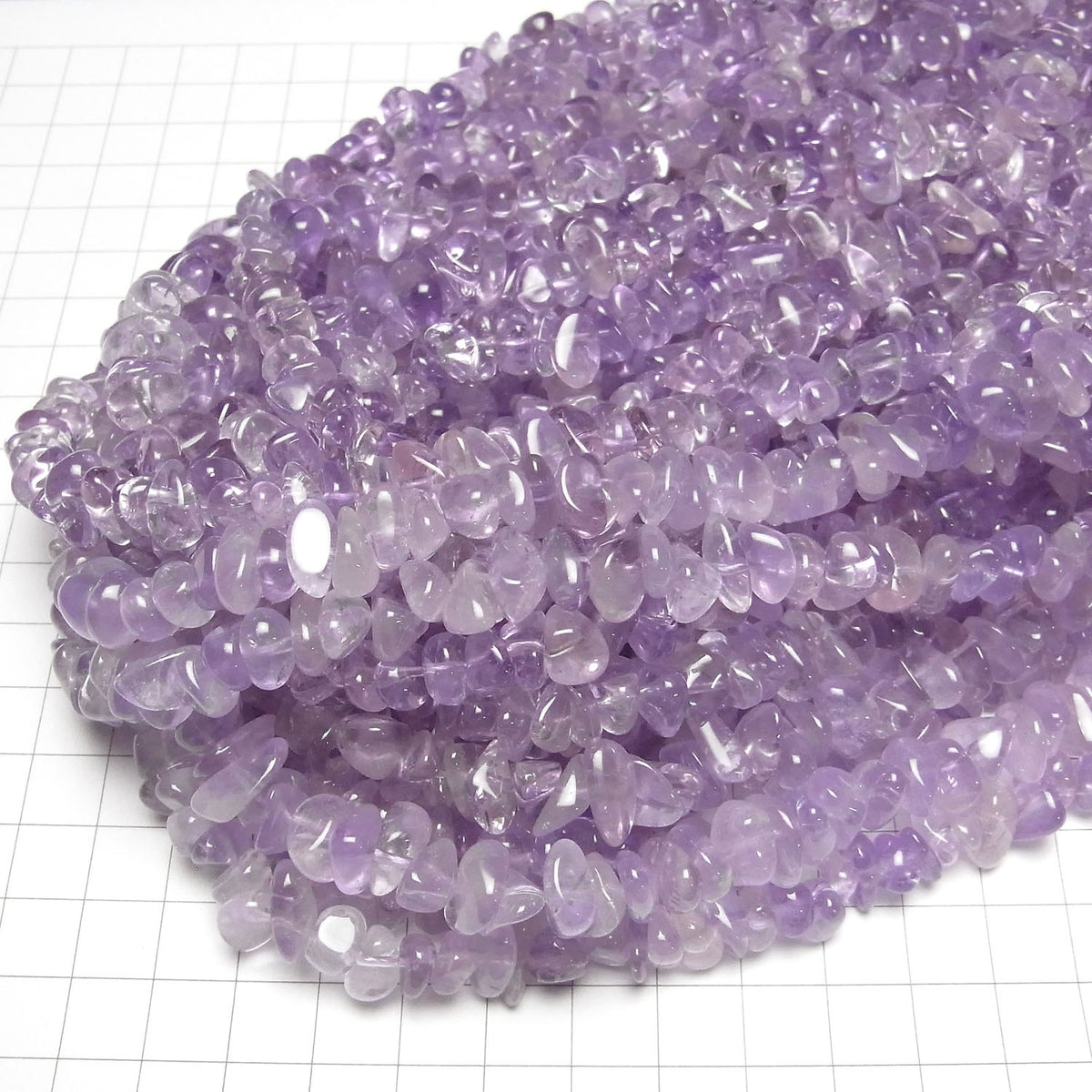 Lavendel-Amethyst Chips (Kleine Nugget) 1 Strang Perlen (ca. 33 Zoll/84 cm)