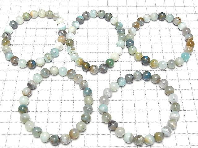 Blauer Opal AA++ rund 8mm Armband