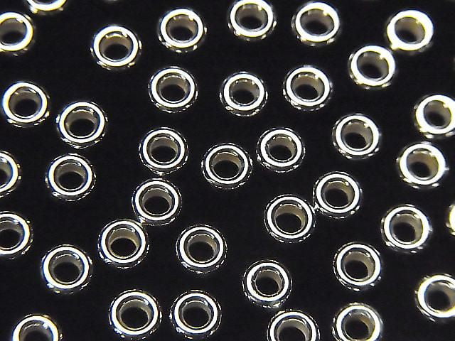 Silver925 Rondelle 3mm,4mm,5mm,6mm No coating 10pcs