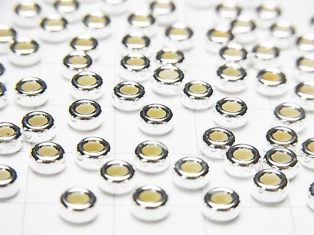 Silver925 Rondelle 3mm,4mm,5mm,6mm No coating 10pcs