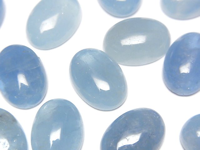 納米比亞海藍寶石 AAA 橢圓形素面蛋面 14x10mm 1顆