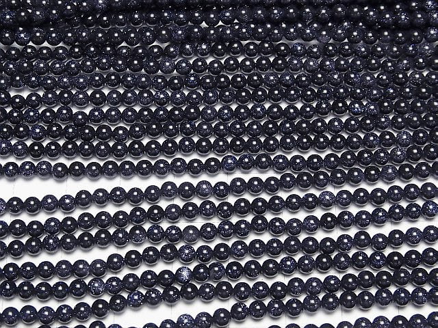Blue Golden Sand Stone Round 3mm 1strand beads (aprx.15inch/38cm)
