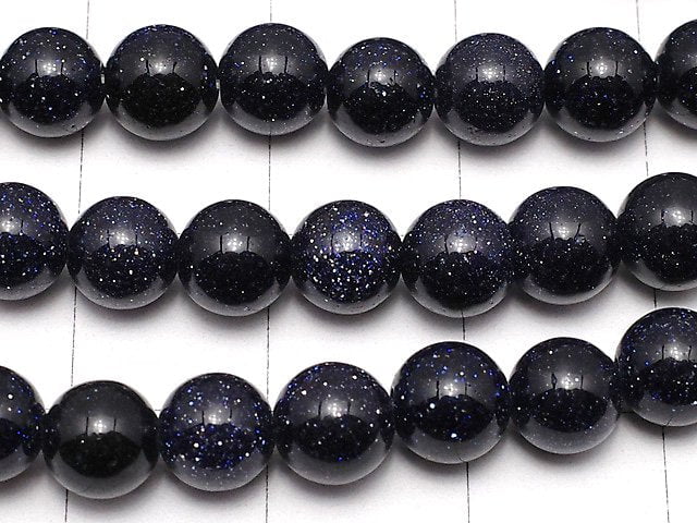 Blue Golden Sand Stone Round 6mm 1strand beads (aprx.15inch/36cm)