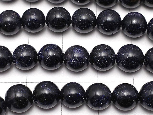 Blue Golden Sand Stone Round 8mm 1strand beads (aprx.14inch/34cm)