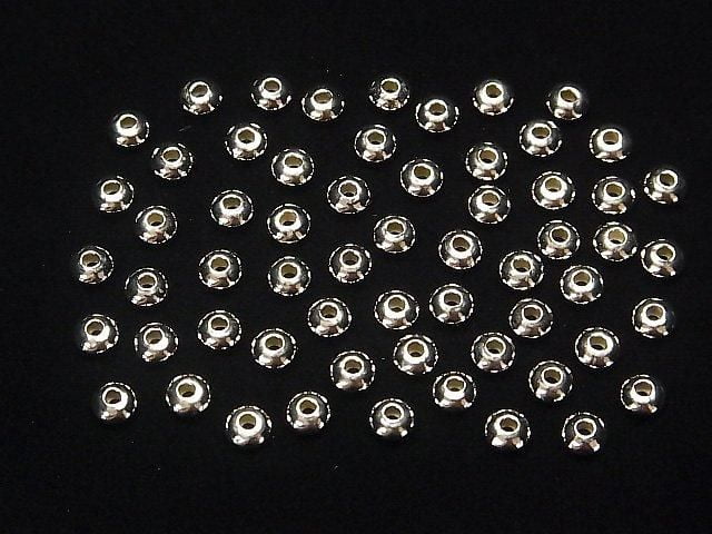 Silber925 Rondelle 2mm, 2,5mm, 3mm, 4mm, 5mm Rhodiumbeschichtet 10 Stück