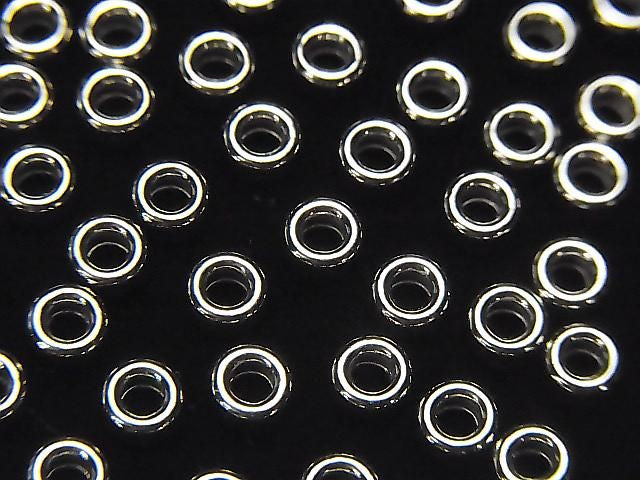 925純銀切面圓珠2mm,2.5mm,3mm,4mm,5mm,6mm鍍銠1件