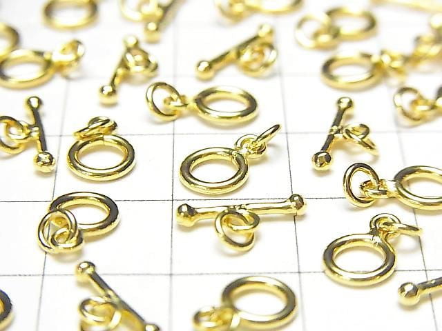 Silver 925 Toggle 6mm, 9mm Jump Ring with 18KGP (1 pair)