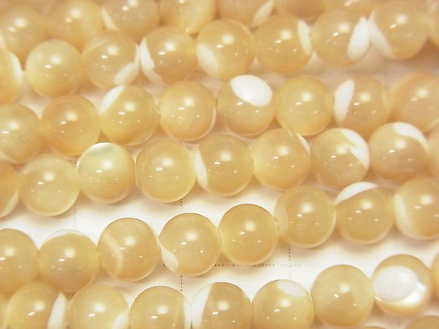 1strand $4.79! Mother of Pearl MOP Beige Round 6mm 1strand beads (aprx.15inch / 38cm)