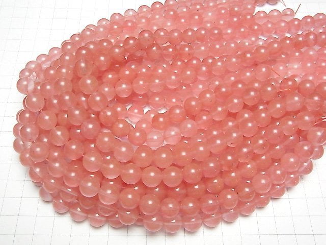 1strand $4.79! Cherry Quartz Glass Round 10mm 1strand beads (aprx.15inch/36cm)