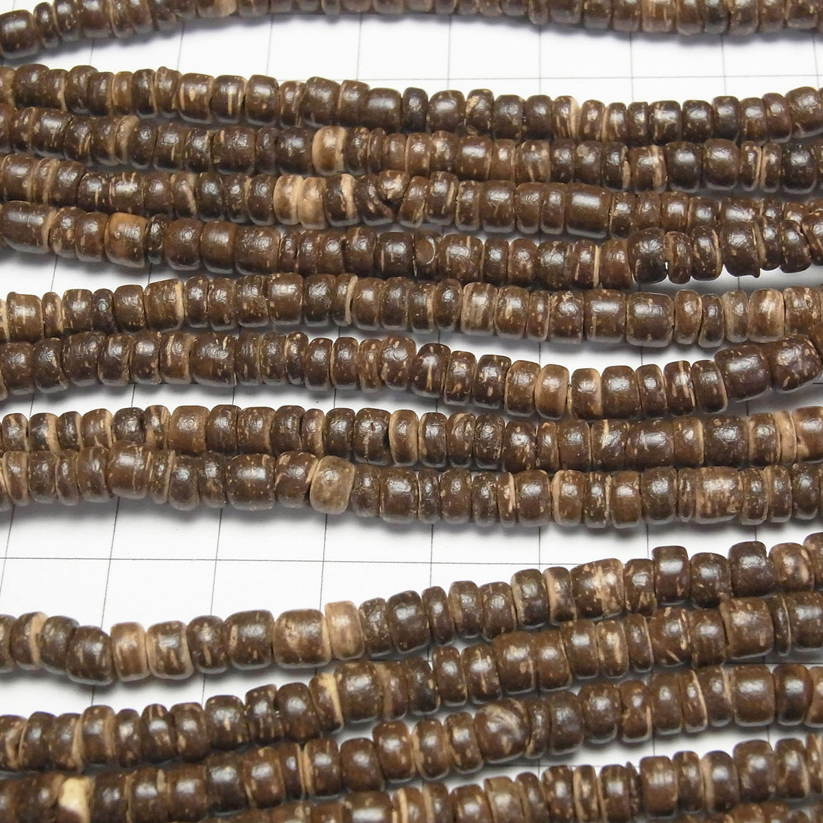 Coconut Rondelle, Brown, 5x5x3mm, 1strand beads (approx. 15 inches/36 cm)