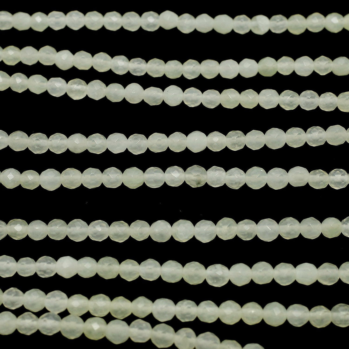 New Jade AA 32 Faceted Round 3 mm 1strand beads (aprx.15 inch / 37 cm)