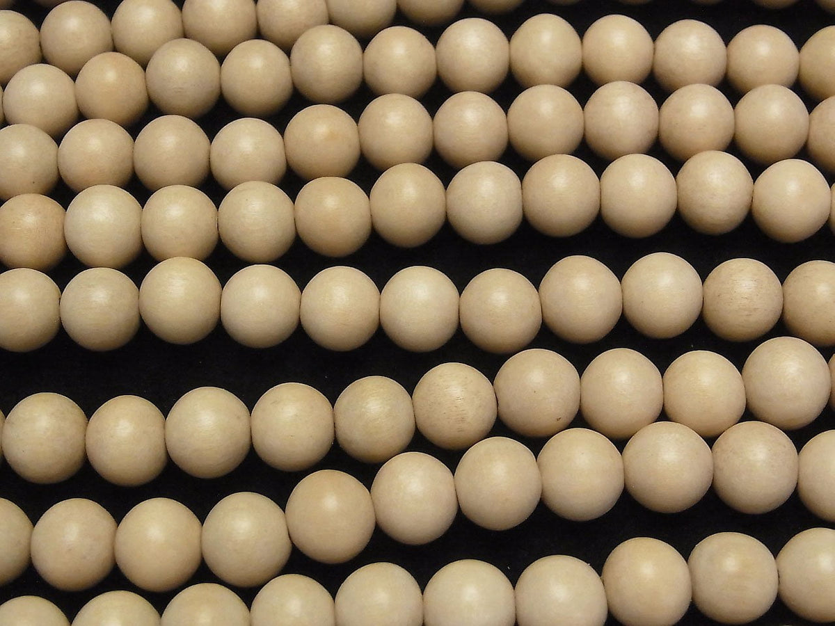1strand $3.19! White Wood Semi Round 10mm 1strand beads (aprx.15inch / 38cm)