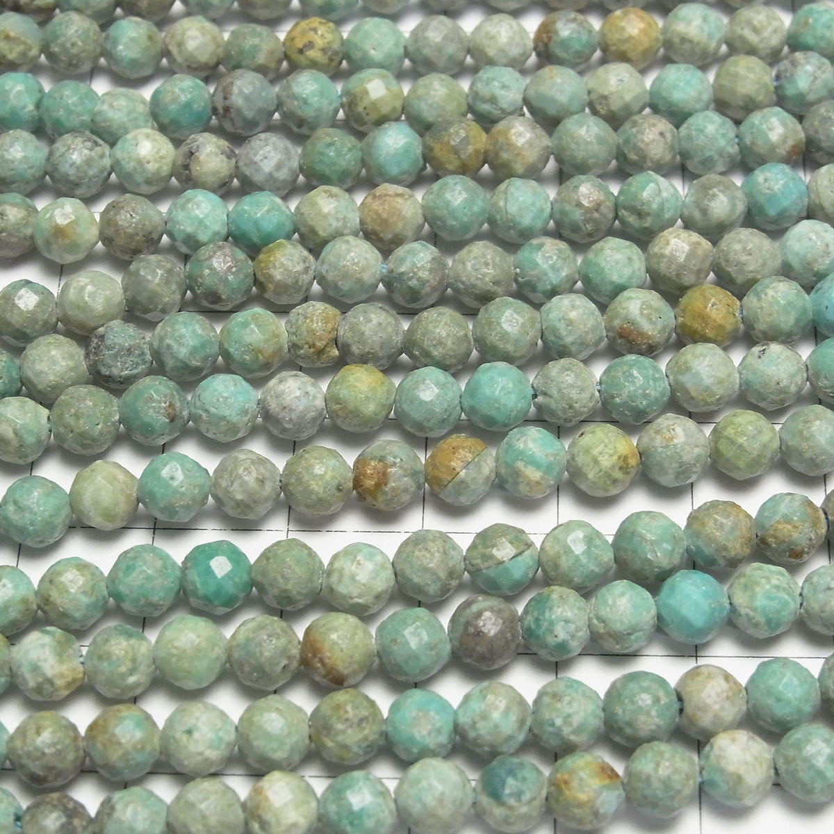 Turquoise facettée AA+ ronde 5,5mm perles demi-fil ou 1 fil (env. 15 pouces/37 cm)