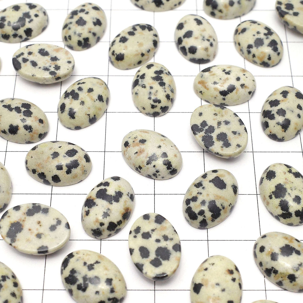 Dalmatian Jasper Oval Cabochon 14x10mm 5pcs