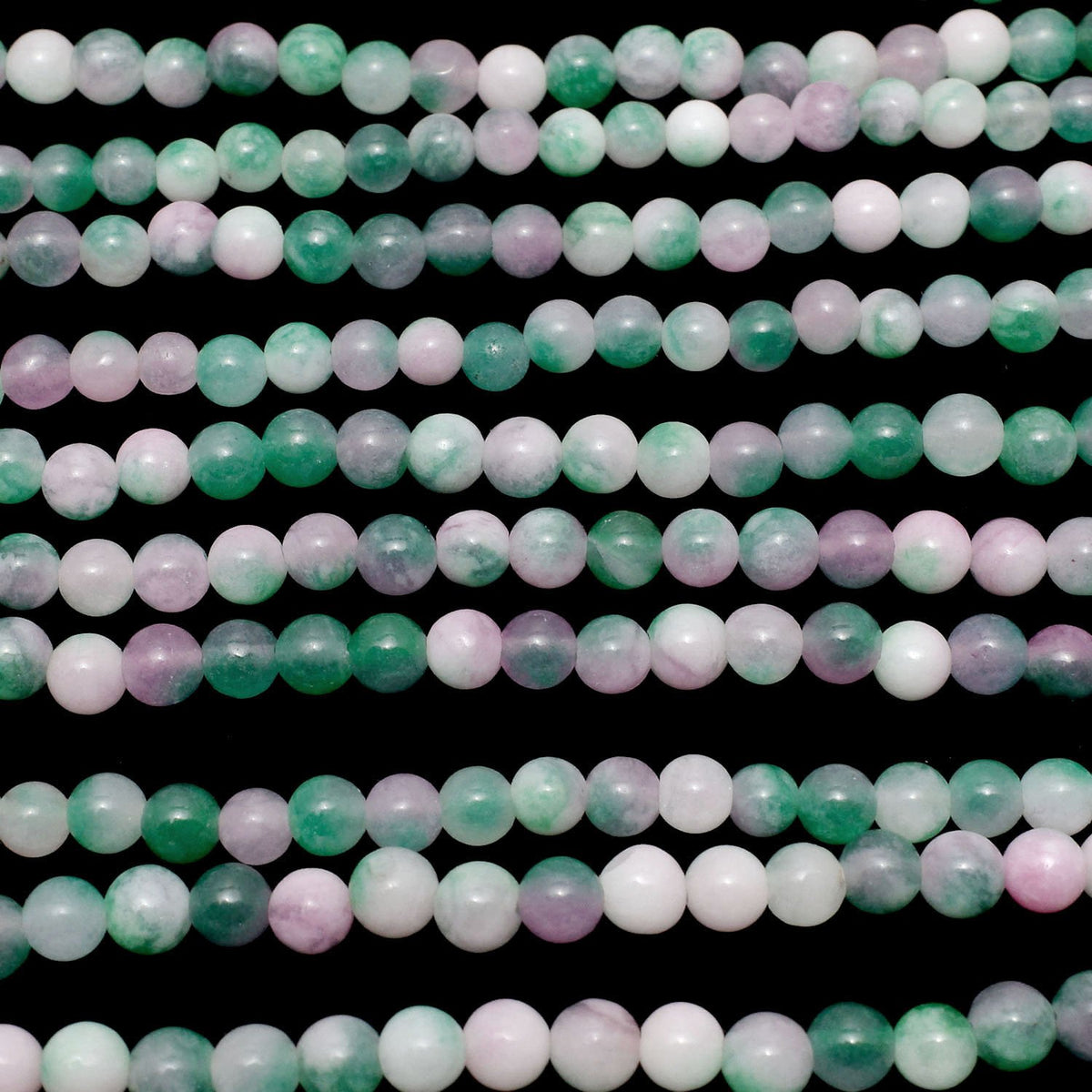 Purple x Green Jade Round 4mm 1strand beads (aprx.15inch / 38cm)