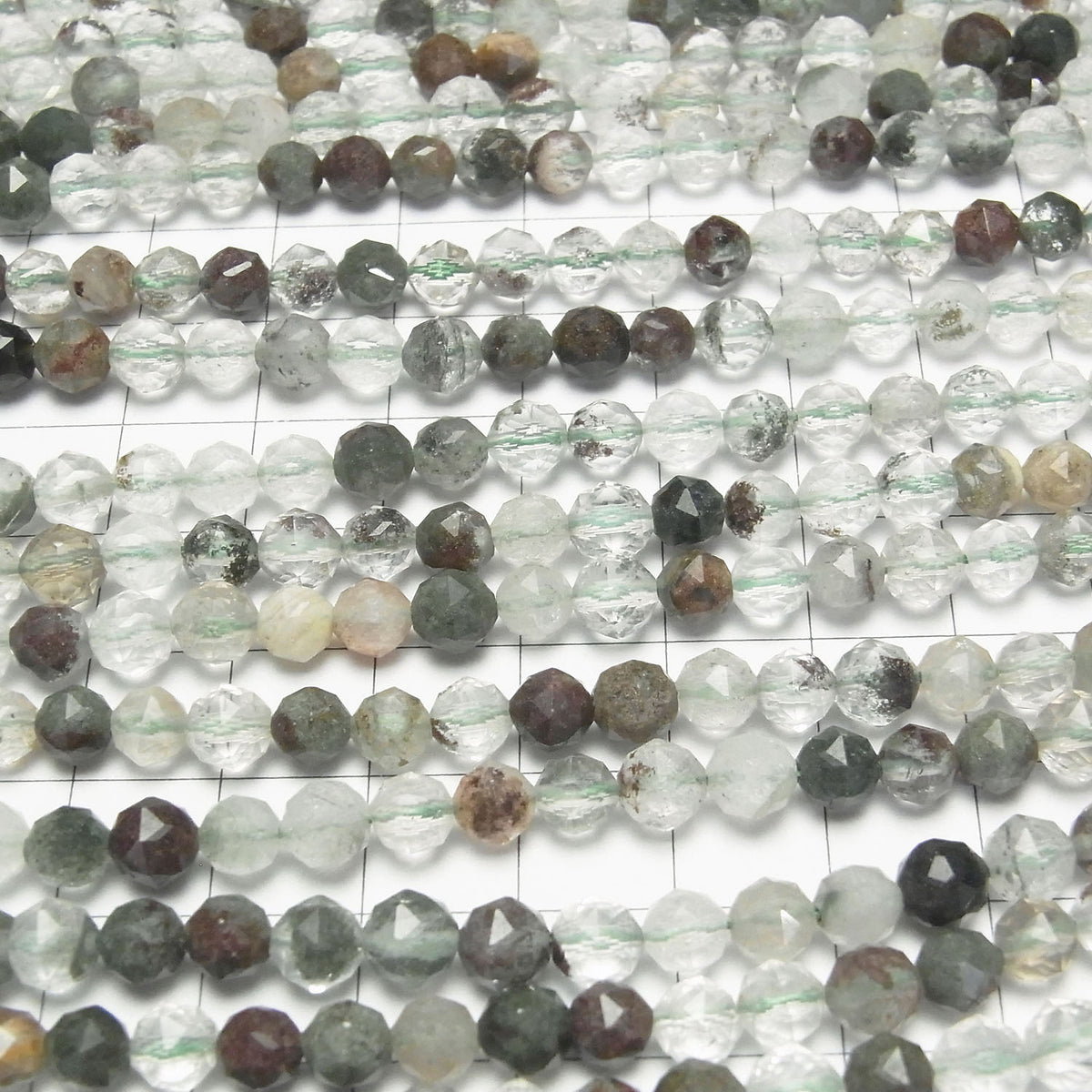 Garden Quartz AA++ Star Faceted Round 6mm 1strand beads (aprx.15inch / 36cm)
