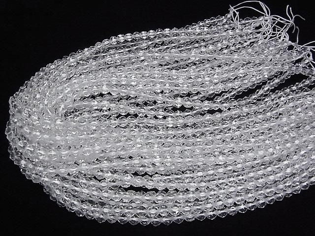High Quality! Crystal Quartz AAA Star Faceted Round 6mm 1/4 or 1strand beads (approx. 15 inches/38 cm)
