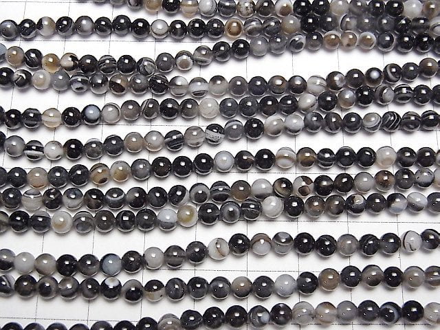 Tibetan Agate (Eye Agate) Round 4mm 1strand beads (aprx.15inch/38cm)