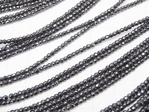 Magnetic! Hematite Faceted Round 2mm 1strand beads (aprx.15inch/38cm)