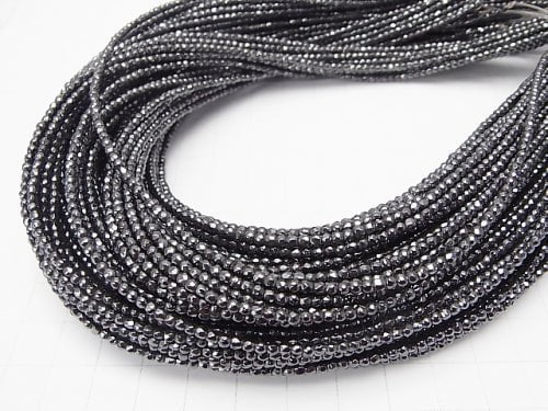 Magnetic! Hematite Faceted Round 2mm 1strand beads (aprx.15inch/38cm)