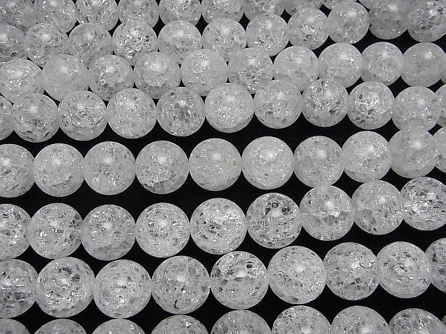 Cracked Crystal Round 16mm 1/4 or 1strand beads (aprx.15inch/36cm)