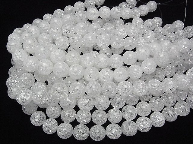 Cracked Crystal Round 16mm 1/4 or 1strand beads (aprx.15inch/36cm)