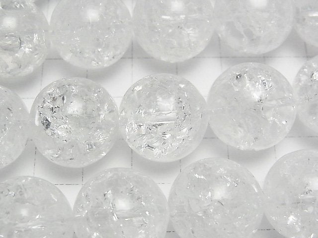 Cracked Crystal Round 18mm 1/4 or 1strand beads (aprx.15inch/37cm)