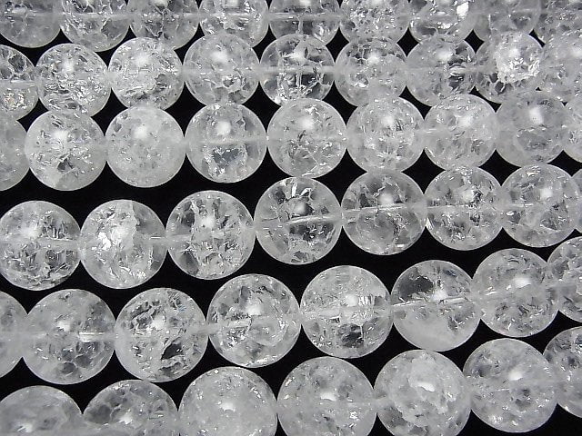 Cracked Crystal Round 18mm 1/4 or 1strand beads (aprx.15inch/37cm)