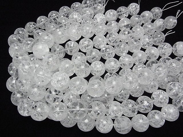Cracked Crystal Round 18mm 1/4 or 1strand beads (aprx.15inch/37cm)