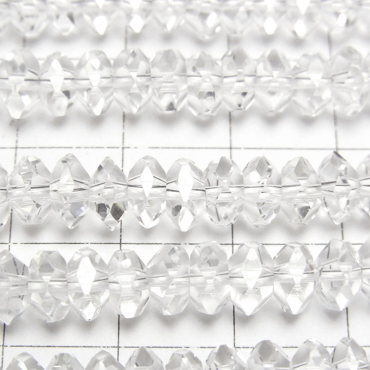 Crystal AAA Faceted Button Rondelle 6x6x3mm 1/4 or 1-strand beads (approx. 15inch/38cm) High Quality!