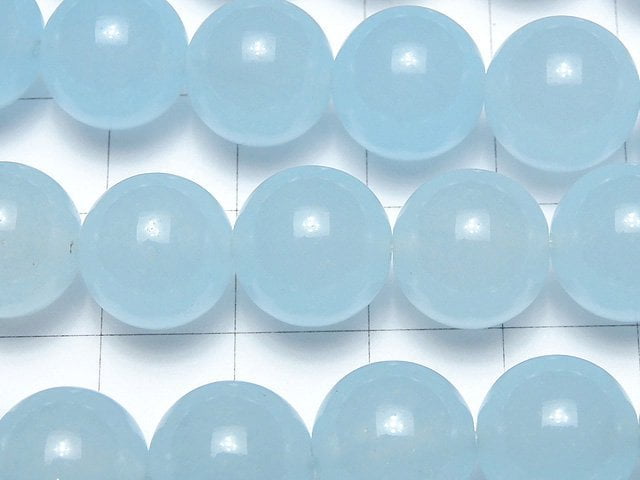 Light Blue Jade Round 12mm 1strand beads (aprx.15inch / 38cm)
