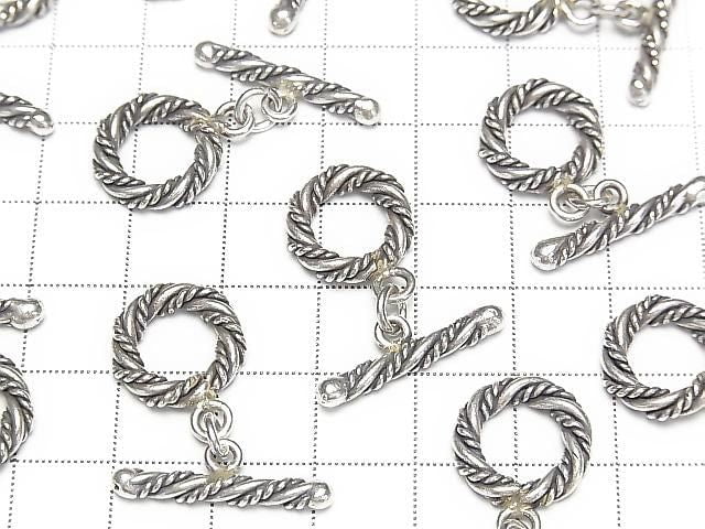 Karen Silver Double Twist Toggle 14mm 1 pair