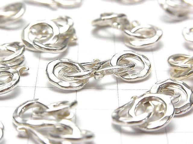 Karen Silver Hammered Pattern S Hook White Silver 1pc