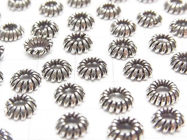 Karen Silver Bead Caps 8x8x3mm 2pcs